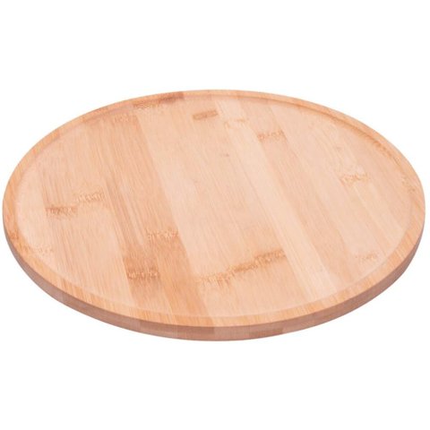 Tábua de Bambu Giratória 30x2cm Lyor Servir Frios Embutidos Petiscos Salgados