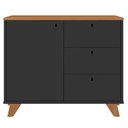 Ver imagem 3 de Balcão para Escritório Home Office Multiuso Lugano A02 Freijó Preto - Lyam Decor