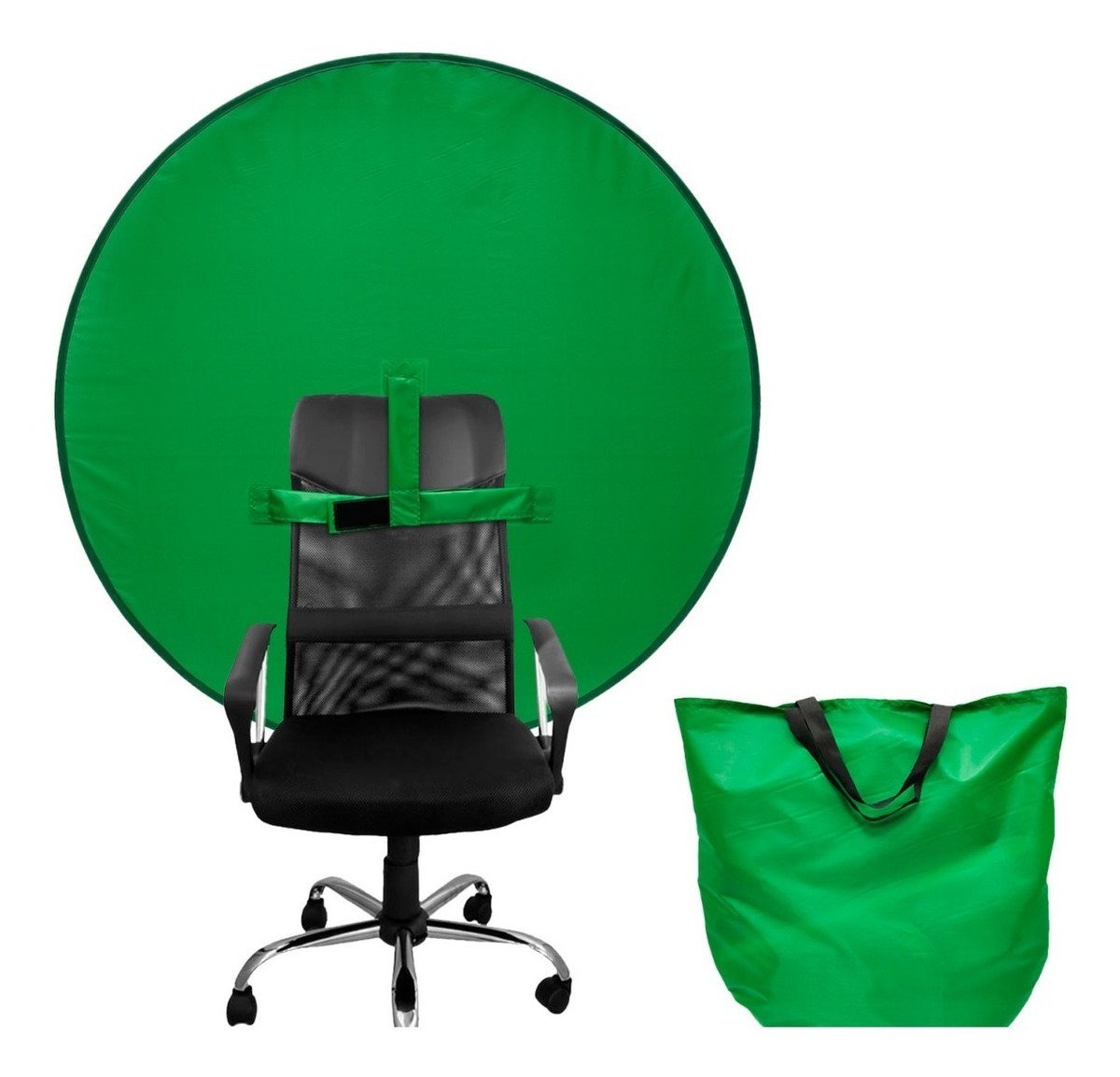 Fundo Fotográfico Chroma Key Verde 142cm Portátil com Bolsa T-photo U UNICA UNICA