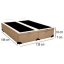 Ver imagem 5 de Cama Box Baú Casal Bipartido Sintético Bege Emth 138x188x40