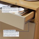 Ver mais imagens de Paneleiro Torre Angular 1 Porta 1 Gaveta 65cm 100% MDF Realeza Premium Bege/Carvalho/Greige