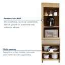 Ver imagem 7 de Paneleiro Torre Angular 1 Porta 1 Gaveta 65cm 100% MDF Realeza Premium Bege/Carvalho/Greige