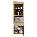Ver imagem 4 de Paneleiro Torre Angular 1 Porta 1 Gaveta 65cm 100% MDF Realeza Premium Bege/Carvalho/Greige