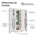 Ver imagem 5 de Guarda-Roupa Casal com Pés 6 Portas Batentes com Espelho Saturno Madesa