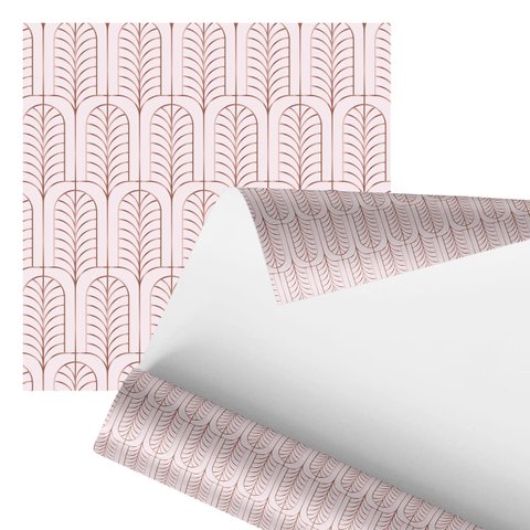 Papel de Parede Adesivo Desenho Rosa Minimalista 2,80m