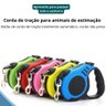 Trela Retrátil Cão Pequeno Grande Nylon Liberação Rápida Resistente Passeio 3m - 6