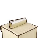 Ver imagem 4 de Organizadr Sapateira Dobravel Anti Poeira Grande Flexivel com Ziper Vertical 6 Divisorias Cabideiro