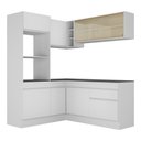 Ver imagem 7 de Armário de Cozinha Completa de Canto com Rodapé Veneza Multimóveis V2098 Branco