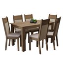 Ver imagem 5 de Mesa Tampo de Madeira c/6 Cadeiras Rustic Crema Bege Rustic