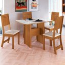 Ver imagem 1 de Mesa de Jantar 4 Lugares Tóquio Freijó/off White - Pnr Móveis
