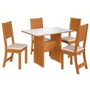 Ver imagem 2 de Mesa de Jantar 4 Lugares Tóquio Freijó/off White - Pnr Móveis