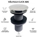 Ver imagem 5 de Kit Banheiro Cuba de Vidro Redonda 35 cm com Válvula Click:Branco