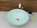 Ver imagem 4 de Kit Banheiro Cuba de Vidro Redonda 35 cm com Válvula Click:Branco