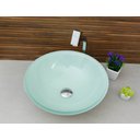 Ver imagem 3 de Kit Banheiro Cuba de Vidro Redonda 35 cm com Válvula Click:Branco