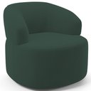 Ver imagem 2 de Poltrona Giratória Orgânica para Sala de Estar Living Helena L02 Suede Verde Musgo - Lyam Decor