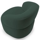 Ver mais imagens de Poltrona Giratória Orgânica para Sala de Estar Living Helena L02 Suede Verde Musgo - Lyam Decor