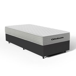 Cama Box com Colchão de Molas Ensacadas Ortobom One Face Plenno Superpocket Solteiro 88cm - 2 Cama Box com Colchão de Molas Ensacadas Ortobom One Face Plenno Superpocket Solteiro 88cm - 2