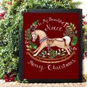 Ver imagem 1 de Quadro Decorativo de Natal - Cavalinho 33x24cm - com Vidro:moldura Branca