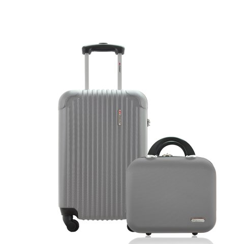 Kit Mala de Bordo Mais Frasqueira Rígida - Gladiador A2 Cor:cinza