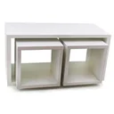 Ver imagem 3 de Kit 3 Peças Nicho Branco Prateleira Decoração 50x25