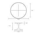 Ver imagem 3 de Mesa Lateral Tulipa Saarinen Redonda 51 cm Freijó Branco