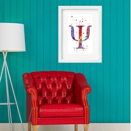 Quadro Símbolo Psicologia - 60x48cm:madeira Preta - 2