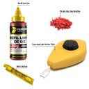 Ver imagem 2 de Kit Jogo Marcação Linha Giz 15m Vermelho Pedreiro Gesseiro com Nível + Refil Vermelho 120g