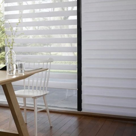 Cortina Persiana Rolo Double Vision Branca 1,40 x 1,60