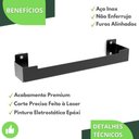 Ver imagem 3 de Porta Toalha Rosto Ventosa Suporte Banheiro Preto Elg