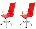 Ver imagem 1 de Kit 2 Cadeiras Presidente Giratória Esteirinha Charles Eames Vermelho Bering Cadeira Presidente Este