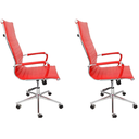 Ver imagem 2 de Kit 2 Cadeiras Presidente Giratória Esteirinha Charles Eames Vermelho Bering Cadeira Presidente Este