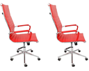Ver imagem 2 de Kit 2 Cadeiras Presidente Giratória Esteirinha Charles Eames Vermelho Bering Cadeira Presidente Este