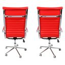 Ver imagem 4 de Kit 2 Cadeiras Presidente Giratória Esteirinha Charles Eames Vermelho Bering Cadeira Presidente Este