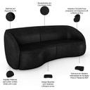 Ver imagem 4 de Sofá 4 Lugares para Sala Living Orgânico 288cm Eron M03 Couríssimo Preto - Lyam Decor