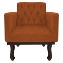 Ver imagem 6 de Kit Diva Recamier Diana 160cm Lado Esquerdo e 02 Poltronas Classic Suede Terracota - ADJ Decor