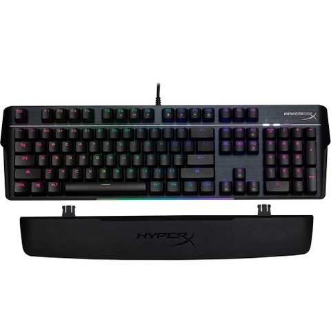 Teclado Gamer Hyperx Mars Qwerty Outemu Blue Inglês Us Cor Preto com Luz Rgb