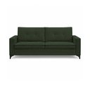 Ver imagem 3 de Sofá Sala de Estar Marselha 230cm 3 Lugares Pés em Metal Linho Verde M1 - Monari Design