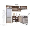 Ver imagem 2 de Cozinha Modulada Compacta 4 Peças sem Tampo Aspen Luciane Móveis