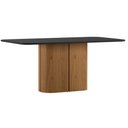 Ver imagem 1 de Mesa de Jantar Serena 180x90 cm com Vidro Cinamomo Preto - New Ceval
