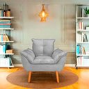 Ver imagem 2 de Poltrona Opala para Sala Confortável e Reforçada Suede