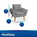 Ver imagem 5 de Poltrona Opala para Sala Confortável e Reforçada Suede