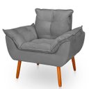 Ver imagem 4 de Poltrona Opala para Sala Confortável e Reforçada Suede