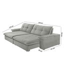 Ver imagem 2 de Sofá Gaia Linho 02 Módulos 80 Cm B25cm Meu Sofá Online A230 Linho Cinza