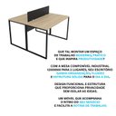 Ver imagem 7 de Estação de Trabalho Escritório 2 Lugares Industrial Netmobil - Dubai/preto