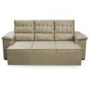 Ver imagem 4 de Sofá Retrátil Reclinável 4 Lugares com Molas 2,30m Quantum Suede Velut Bege - King House