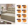 Sofá Retrátil Reclinável 4 Lugares com Molas 2,30m Quantum Suede Velut Bege - King House - 2