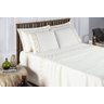 Conjunto de Lencol Casal Super King Madri 300 Fios 04 Pçs Toque Super Macio:palha - 2