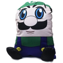 Almofada Geek Luigi Super Mario Bros Boneco de pelucia Personagem - 1