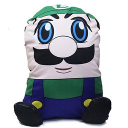 Almofada Geek Luigi Super Mario Bros Boneco de pelucia Personagem - 3