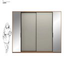Ver imagem 5 de Guarda Roupa Casal 4 Portas com Espelho e 4 Gavetas Estônia Prime Tx Amêndola-nude